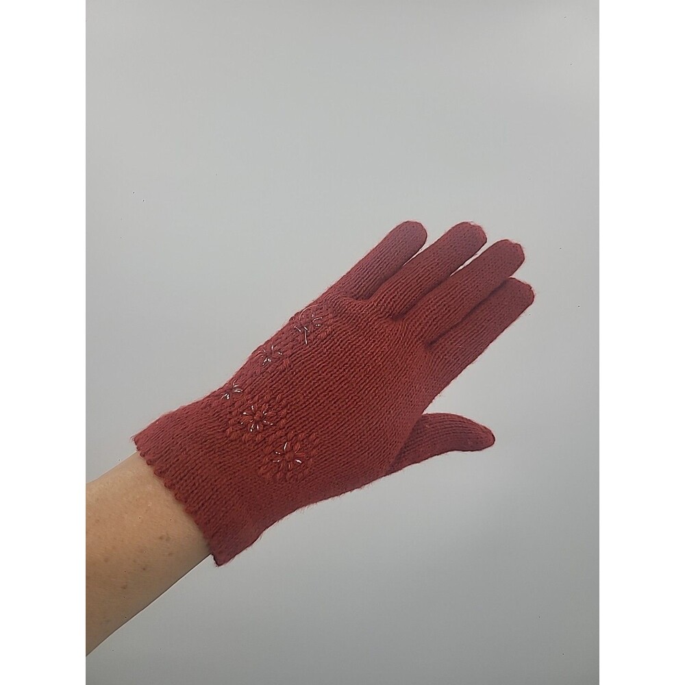 Vintage Kmart Red Ladies Gloves OS Winter Essential